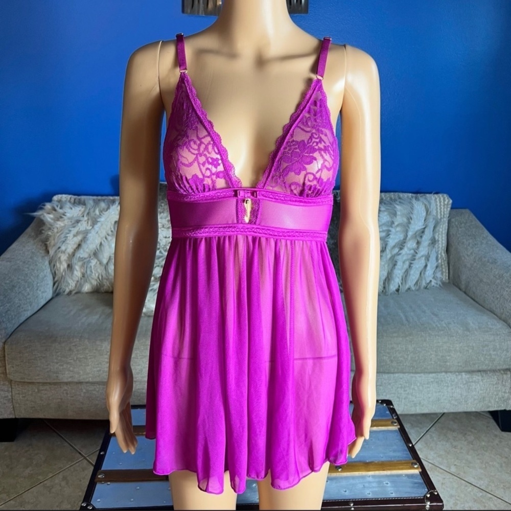 Rachel Roy Purple Lace Lingerie Small